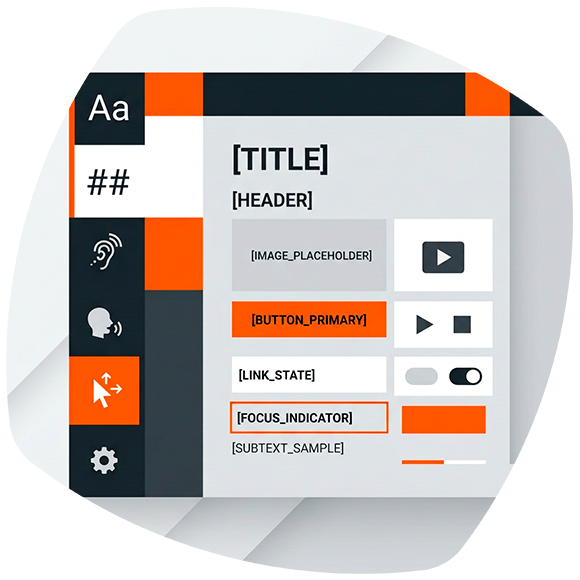 scherm met een paar HTML-codes voor toegankelijkheid