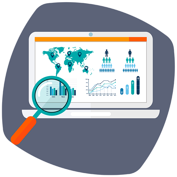 Een voorbeeld van Google Analytics op een beeldscherm