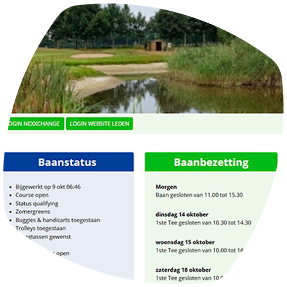 Baan status en baanbezetting bij Golfclub de Schoot