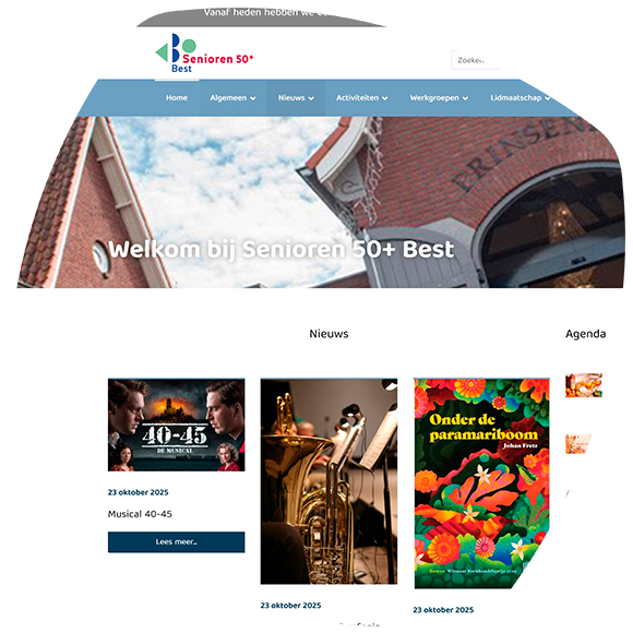 stukje homepagina van Senioren 50+ Best