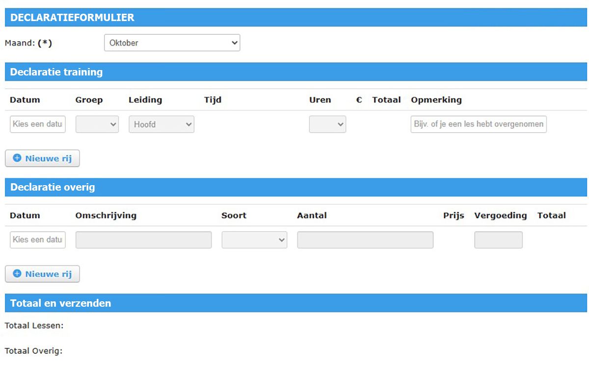 Declaratieformulieren